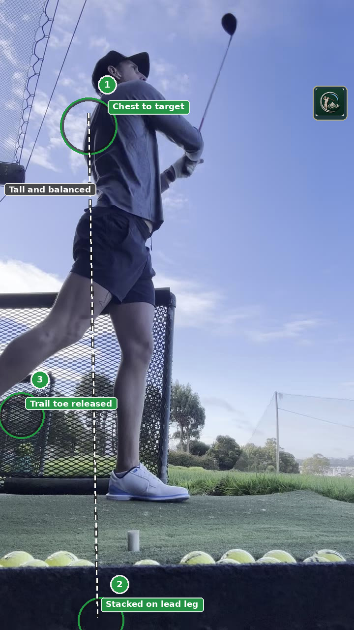 Annotated finish frame for Jack